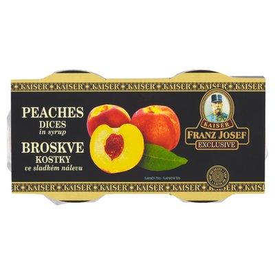 Obrázek Franz Josef Kaiser Exclusive Broskve kostky ve sladkém nálevu 2 x 120g (240g)