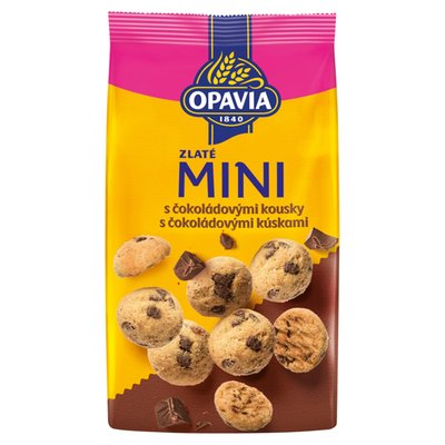 Obrázek Opavia sušenky Zlaté Mini s čokoládovými kousky 180g