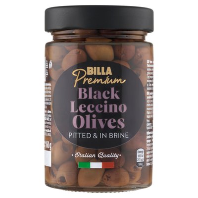 Obrázek BILLA Premium Černé olivy vypeckované ve slaném nálevu 300g