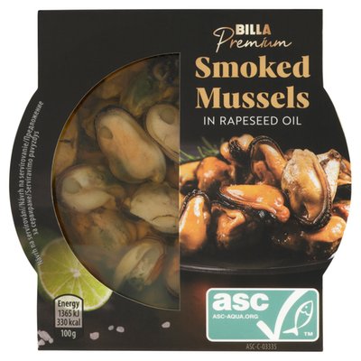 Obrázek BILLA Premium Uzené slávky bez lastury v řepkovém oleji 120g