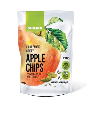 Obrázek ŠETŘÍME JÍDLEM: Sergio Jablečné chipsy s kardamonem 28g