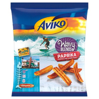 Obrázek Aviko Wavy Blends Paprika vroubkované kořeněné hranolky 600g