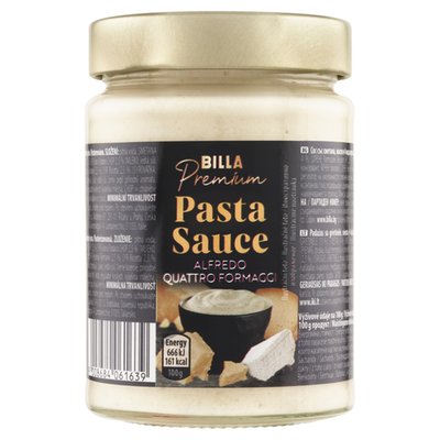 Obrázek BILLA Premium Smetanová omáčka s máslem a 4 druhy sýra 270g