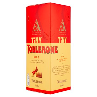 Obrázek ŠETŘÍME JÍDLEM: Toblerone Tiny mléčná čokoláda s medovo-mandlovým nugátem 200g