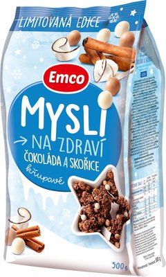Obrázek ŠETŘÍME JÍDLEM: Mysli na Zdraví Křupavé čokoláda a skořice 500g limitovaná edice