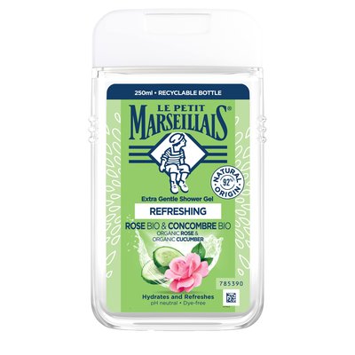 Obrázek Le Petit Marseillais Sprchový gel bio růže & bio okurka 250ml