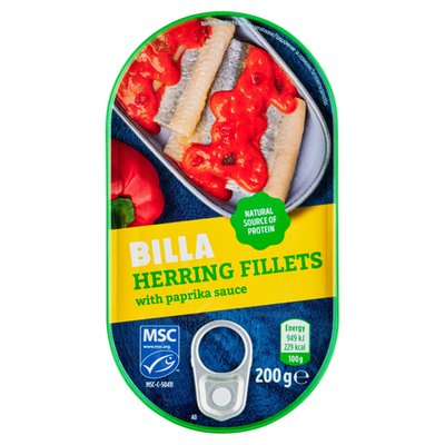 Obrázek BILLA Filety ze sledě v paprikové omáčce 200g