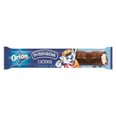 Obrázek ŠETŘÍME JÍDLEM: Orion Pribináček čokoládová tyčinka s tvarohovou náplní 32g