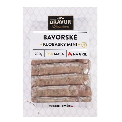 Obrázek ŠETŘÍME JÍDLEM: Bravur Bavorská mini klobása 200g