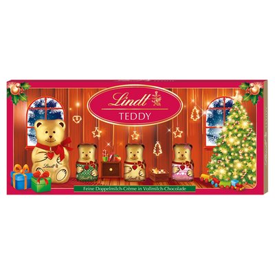 Obrázek Lindt Teddy plněná mléčná čokoláda dvojitým mléčným krémem 10 ks 96g