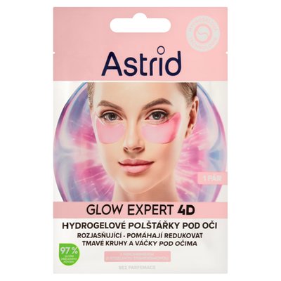 Obrázek Astrid Glow Expert 4D hydrogelové polštářky pod oči 1 pár