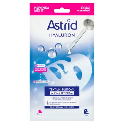 Obrázek Astrid Hyaluron textilní pleťová maska se sérem 1 ks 20ml