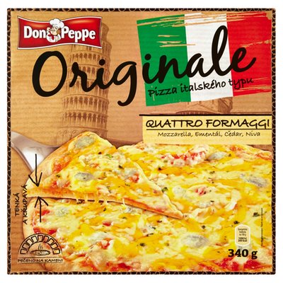 Obrázek ŠETŘÍME JÍDLEM: Don Peppe Originale pizza Quattro Formaggi 340g