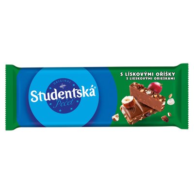 Obrázek ORION Studentská pečeť Mléčná čokoláda s kousky lískových oříšků, s rozinkami a želé 90g