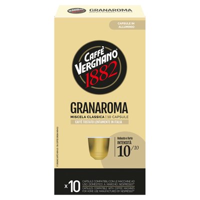 Obrázek Caffè Vergnano 1882 Granaroma kávová směs pražená mletá kapsle 10 x 5,5g (55g)