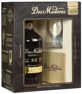 Obrázek Dos Maderas P.X. 5+5 10YO 40 % 0,7l + sklenice + tácek, dárkové balení