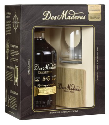 Obrázek Dos Maderas P.X. 5+5 10YO 40 % 0,7l +  sklenice + tácek, dárkové balení