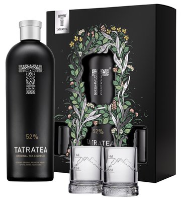 Obrázek Tatratea 52% Original Tea liqueur 0,7l + 2 skleničky