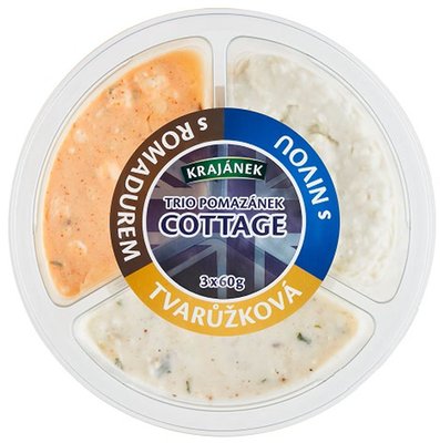 Obrázek ŠETŘÍME JÍDLEM: Krajánek TRIO pomazánek 3x 60 g cottage sýrový mix