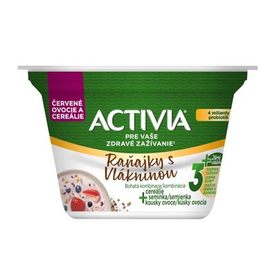 Obrázek ŠETŘÍME JÍDLEM: Activia snídaně s vlákninou Červené ovoce 170g