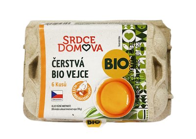Obrázek Srdce domova Vejce čerstvá BIO 6ks