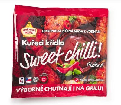 Obrázek Vodňanské kuře Pečená kuřecí křídla Sweet Chilli 500 g