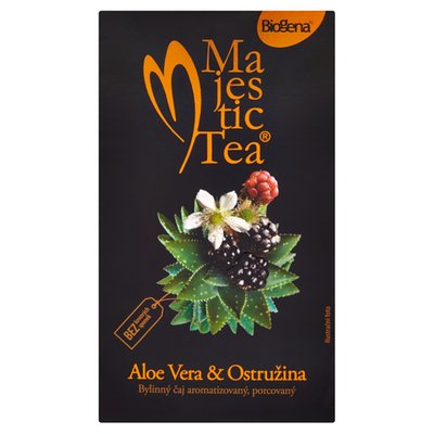 Obrázek ŠETŘÍME JÍDLEM: Biogena Majestic Tea Aloe vera & ostružina bylinný čaj aromatizovaný, porcovaný 20 x 2,5g