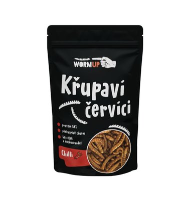 Obrázek ŠETŘÍME JÍDLEM: Wormup Křupaví červíci chilli 20g