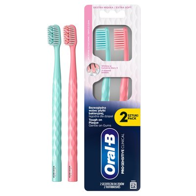 Obrázek Oral-B Pro-Sensi Clinical Manuální Zubní Kartáček – Šetrné Čištění – Extra Měkká Vlákna, 2