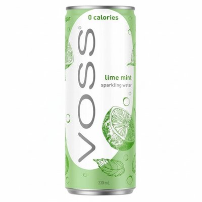 Obrázek Voda VOSS ochucená limetka a máta 0,33l Plech