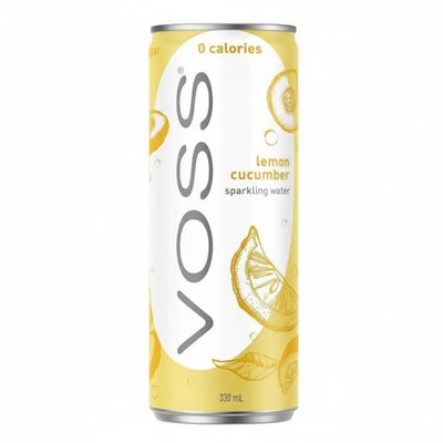 Obrázek Voda VOSS ochucená citron a okurka 0,33l Plech