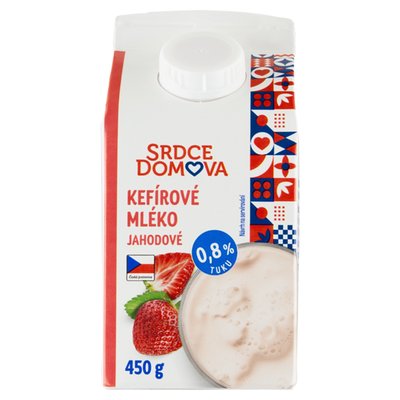Obrázek Srdce domova Kefírové mléko jahodové 450g