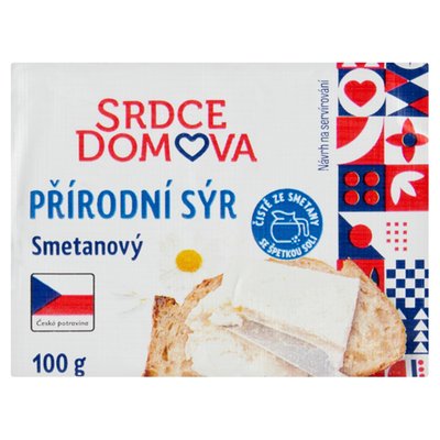 Obrázek Srdce domova Přírodní sýr smetanový 100g