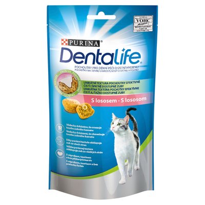 Obrázek ŠETŘÍME JÍDLEM: DENTALIFE Cat s lososem 40g