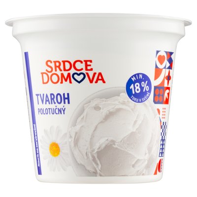 Obrázek Srdce domova Tvaroh polotučný 250g