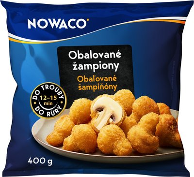 Obrázek Obalované žampiony Nowaco 400g