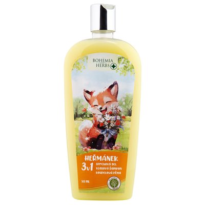 Obrázek 3v1 dětský sprchový gel, šampon a pěna do koupele 500 ml - heřmánek