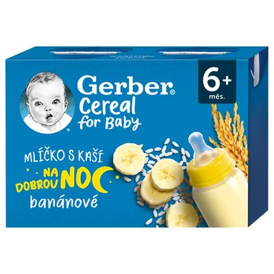 Obrázek GERBER Cereal mlíčko s kaší banánové 2 x 200ml