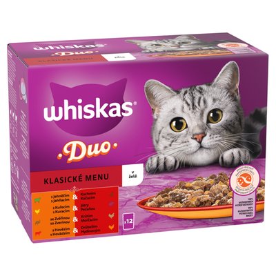 Obrázek Whiskas Duo klasické menu v želé 12 x 85g (1,02kg)