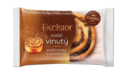 Obrázek Excelsior Koláč vinutý s náplní skořicovou a jablečnou