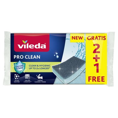 Obrázek Vileda Pro Clean středně vysoká houbička 3 ks