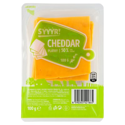 Obrázek Cheddar plátky 100g