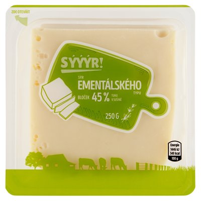 Obrázek Sýr ementálského typu bloček 250g