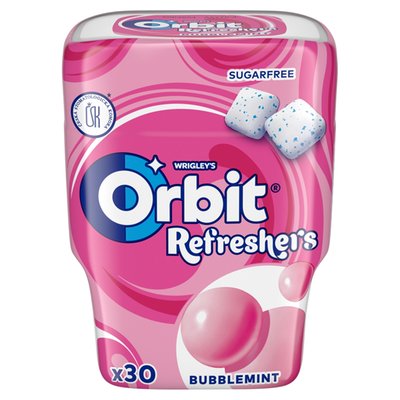 Obrázek ŠETŘÍME JÍDLEM: Wrigley's Orbit Refreshers žvýkačka bez cukru s ovocnou a mátovou příchutí se sladidly 30 ks 67g