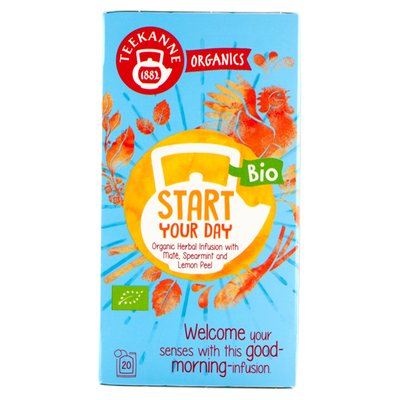 Obrázek ŠETŘÍME JÍDLEM: Teekanne Bio, Start Your Day, bio bylinný čaj, 20 sáčků, 36g