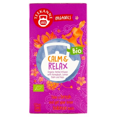 Obrázek ŠETŘÍME JÍDLEM: Teekanne Bio, Calm & Relax, bio bylinný čaj, 20 sáčků, 36g