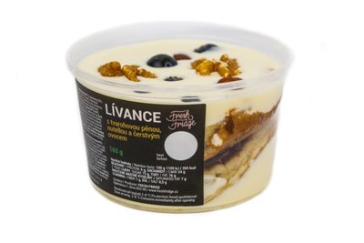 Obrázek ŠETŘÍME JÍDLEM: Lívance s tvarohovou pěnou, nutellou a čerstvým ovocem 165 g