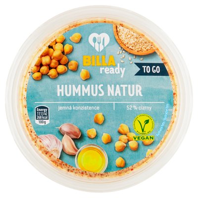 Obrázek ŠETŘÍME JÍDLEM: BILLA Ready Hummus natur 160g