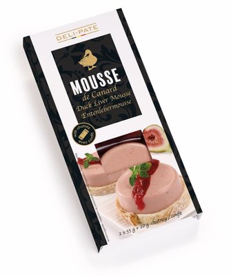 Obrázek Paštika s kachními játry + chutney z fíků 2 x 555 g + 20 g