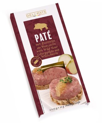 Obrázek Paštika s masem z divočáka + chutney jablko a  hruška 2 x 55 g +20 g